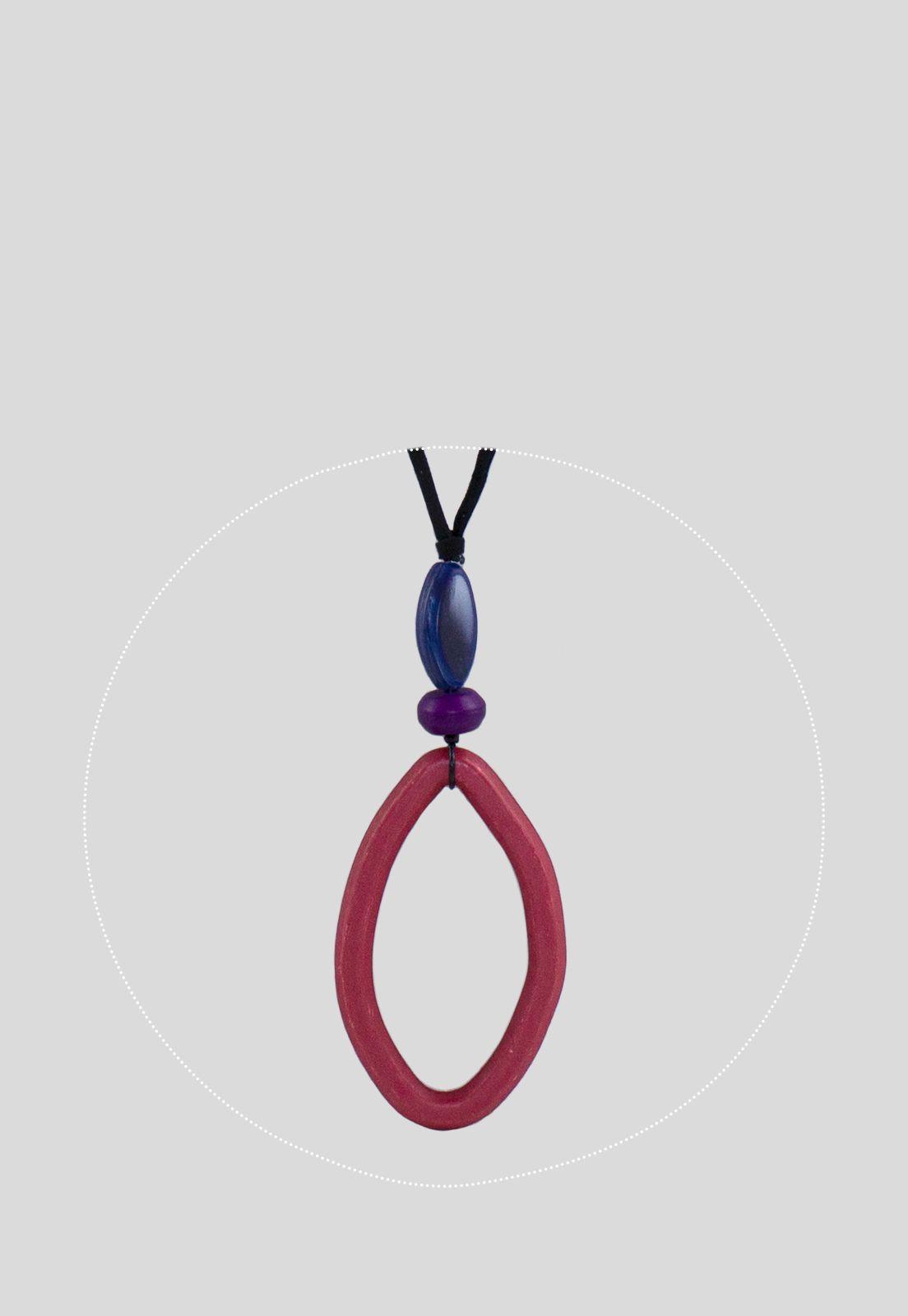 Collar Gota y Corazon Rojo-2
