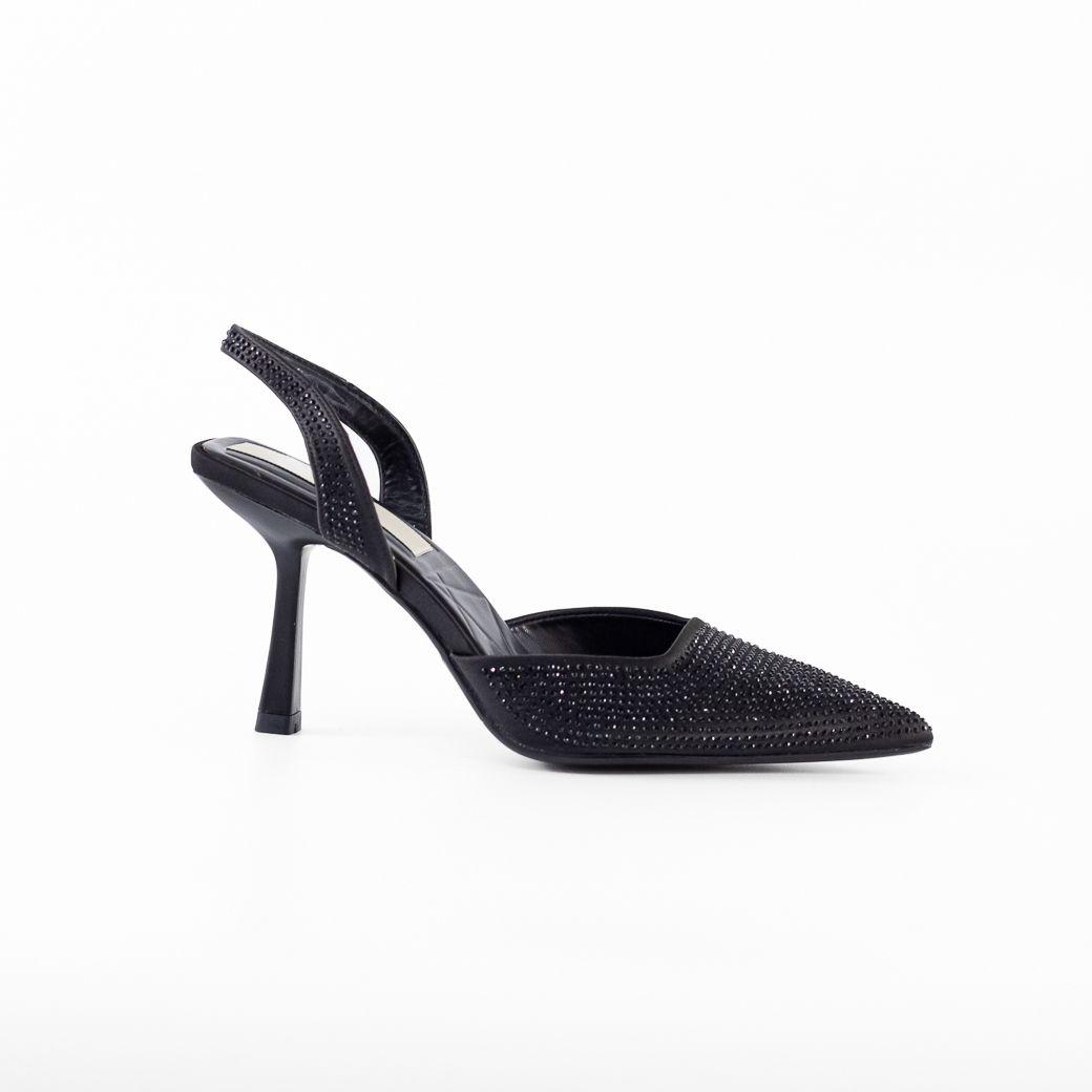 Stilleto Fiesta Full Strass 042 Mujer Negro Mailea-0
