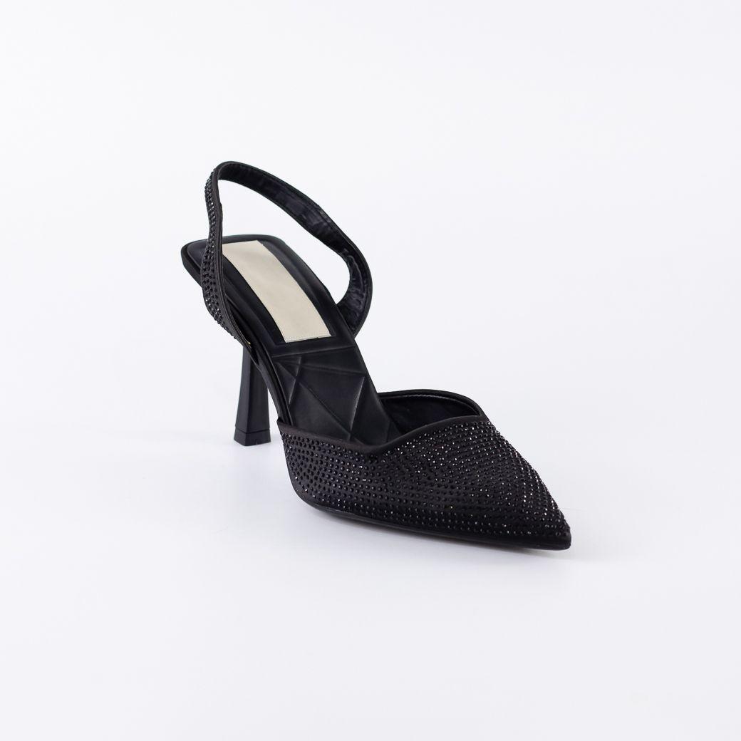 Stilleto Fiesta Full Strass 042 Mujer Negro Mailea-1
