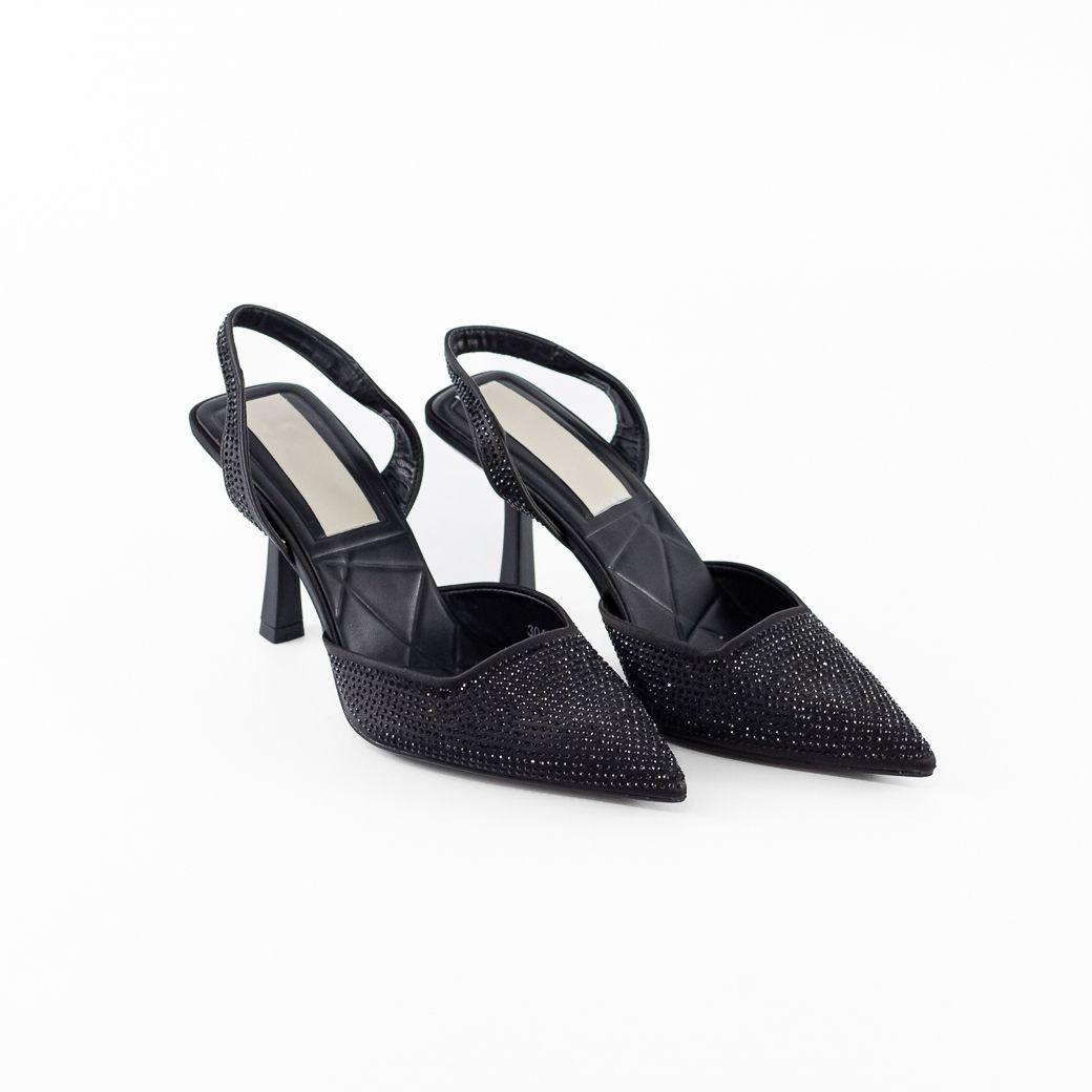 Stilleto Fiesta Full Strass 042 Mujer Negro Mailea-4