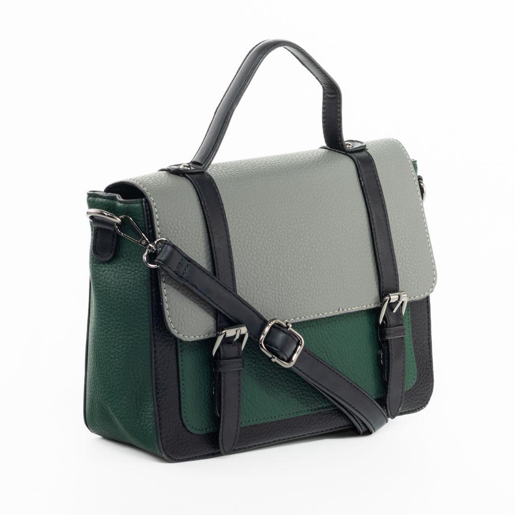 Cartera escolor c/ 2 hebillas Negro-1