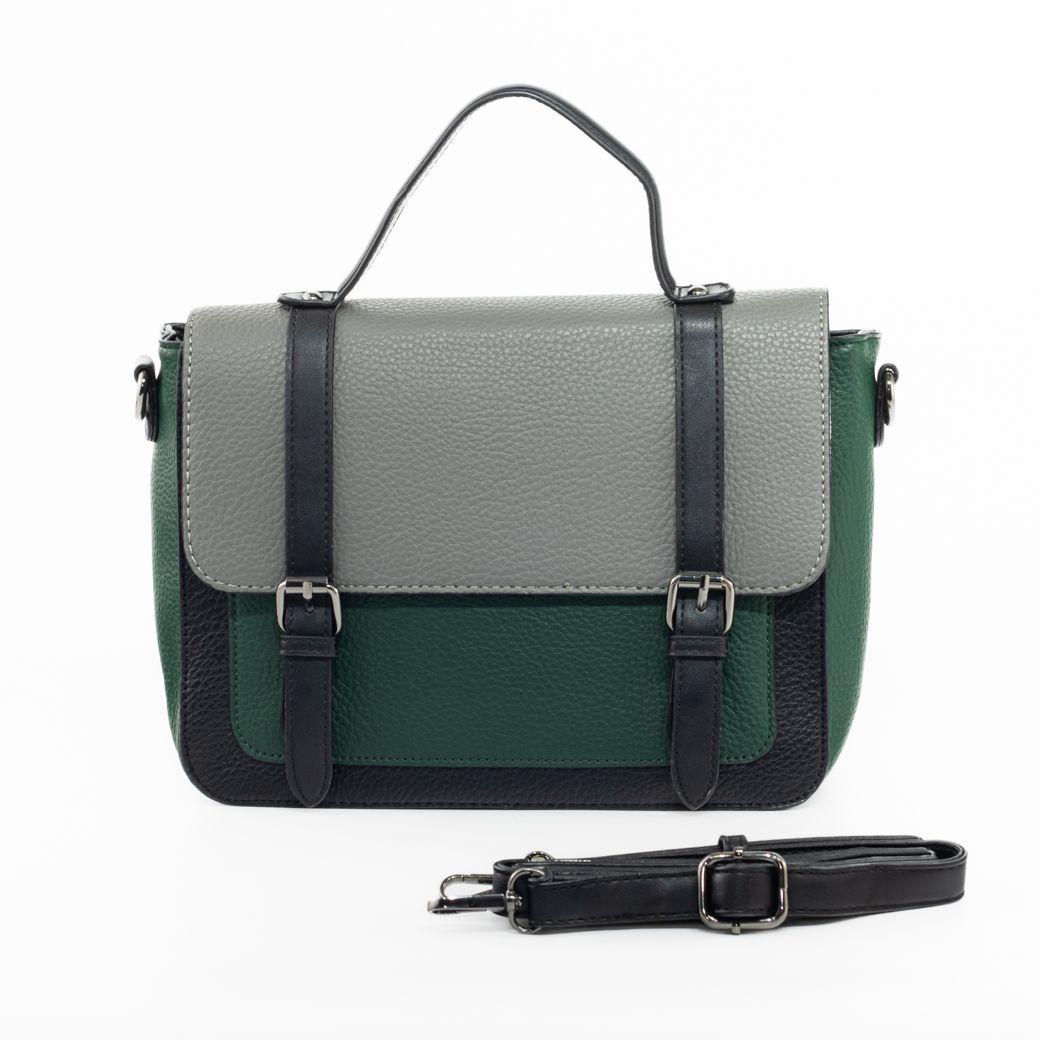 Cartera escolor c/ 2 hebillas Negro-2