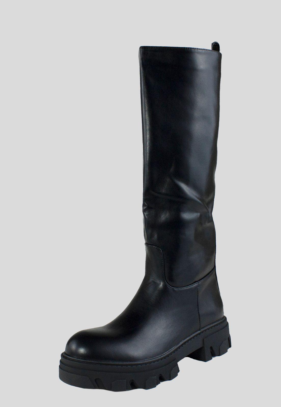 Bota Mujer Base Goma Negro-0
