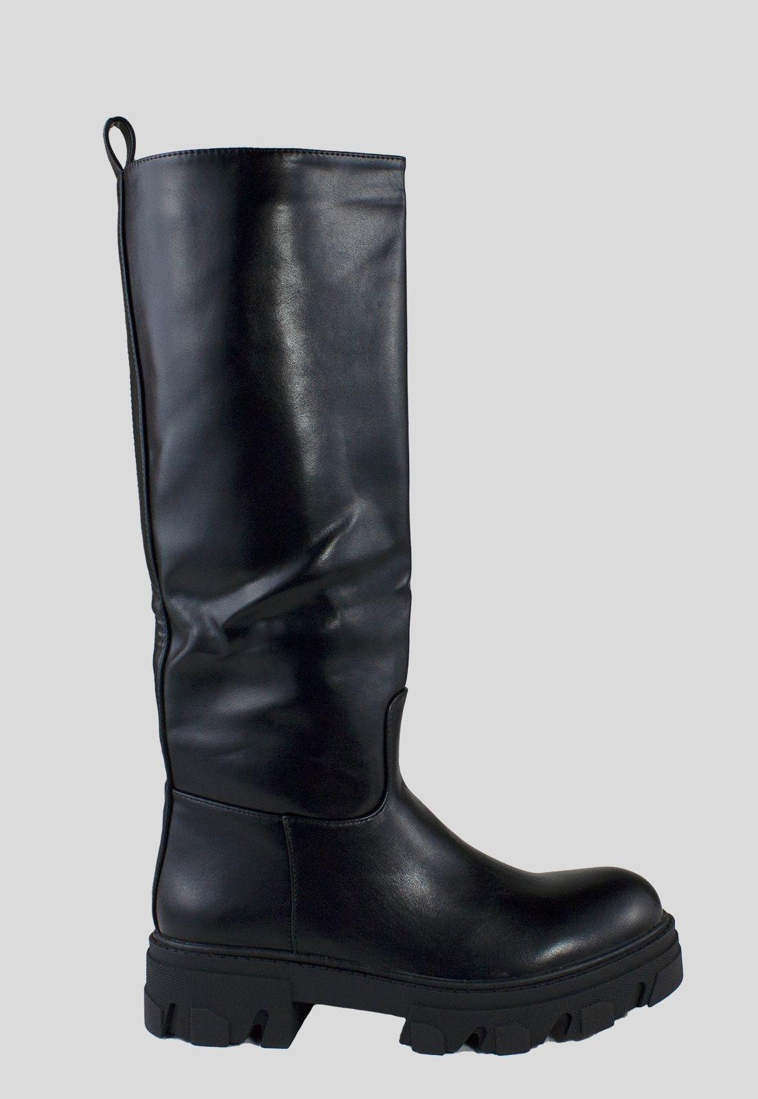 Bota Mujer Base Goma Negro-1
