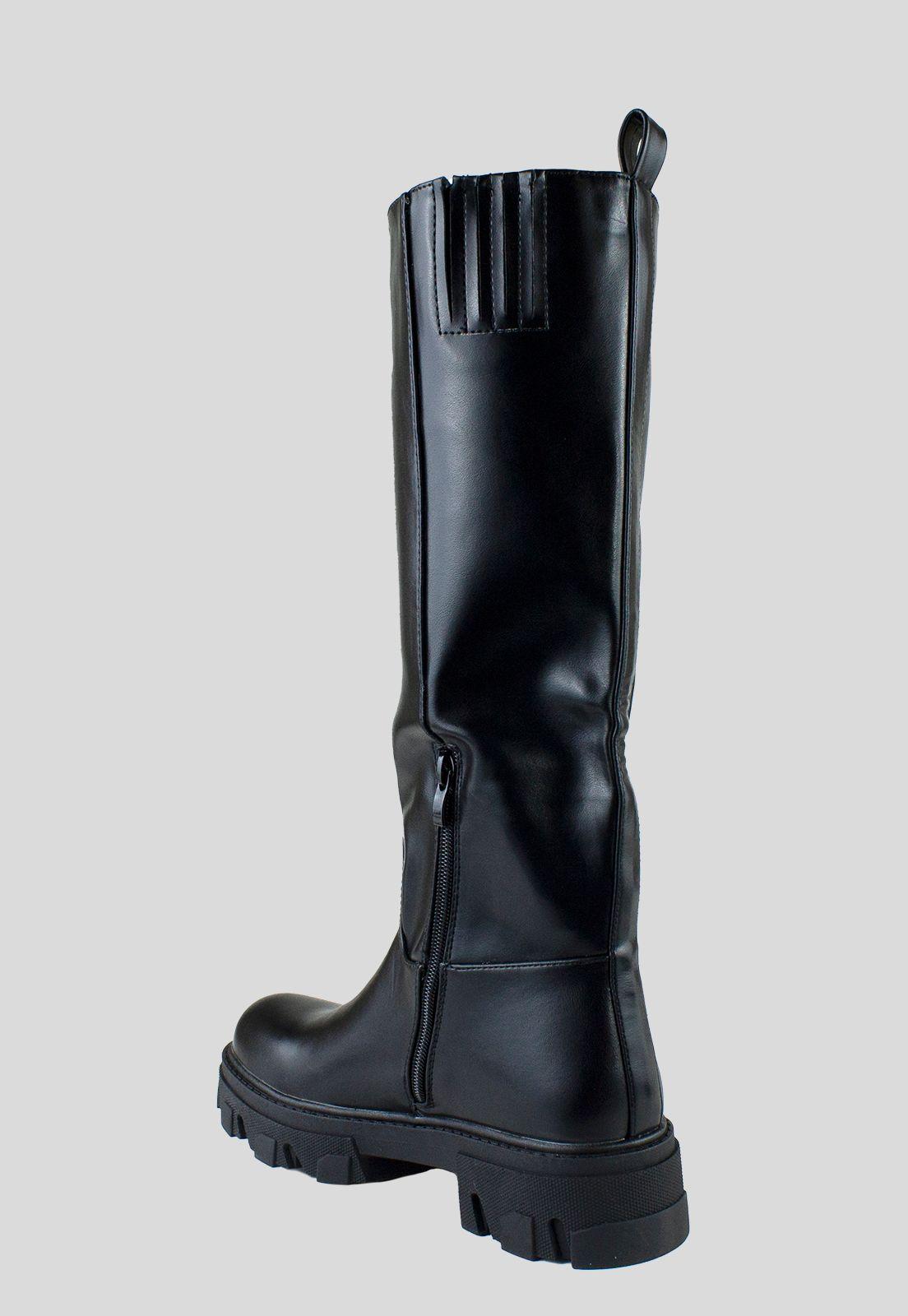Bota Mujer Base Goma Negro-2