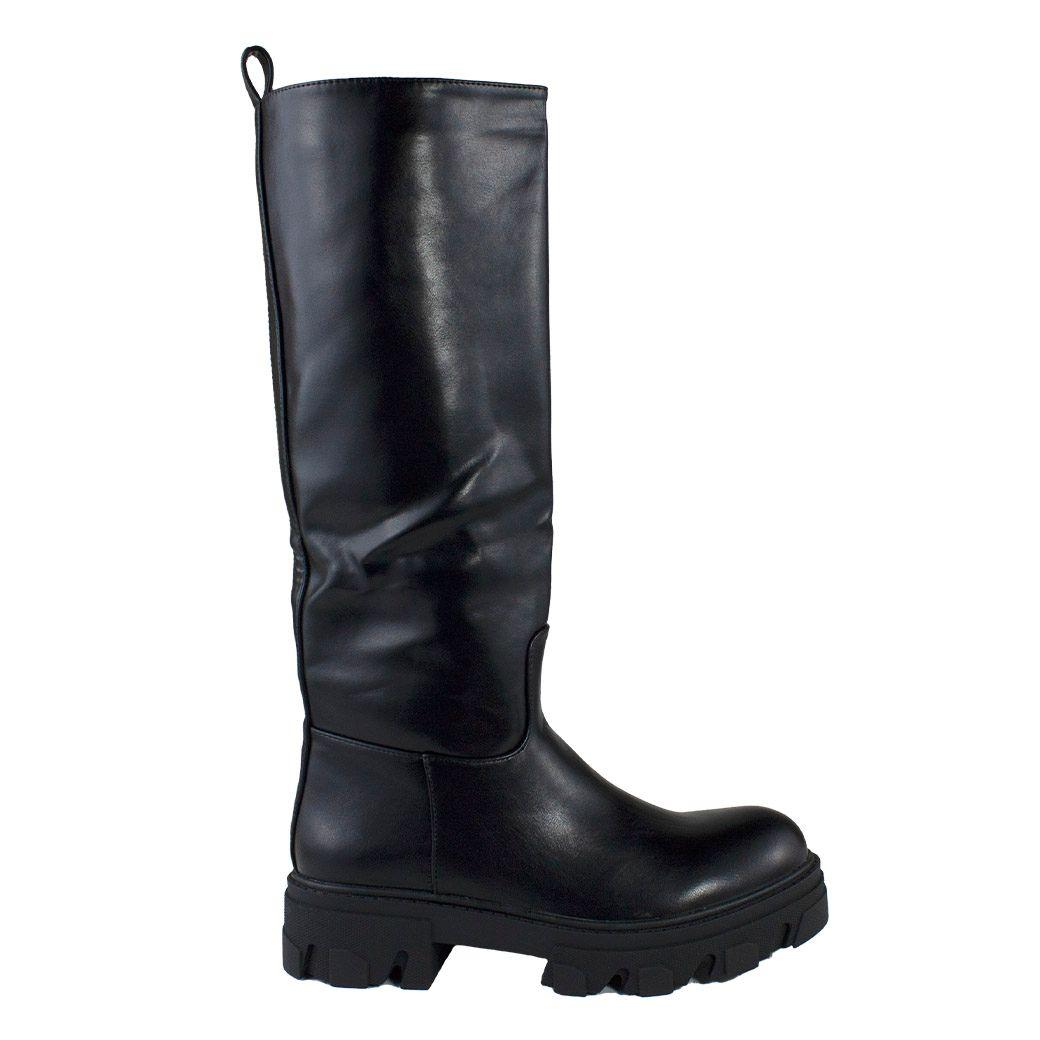 Bota Mujer Base Goma Negro-1