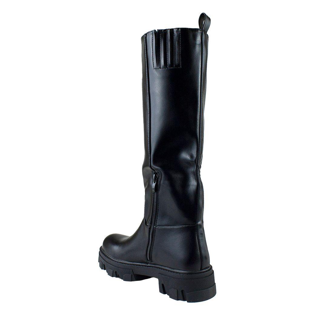 Bota Mujer Base Goma Negro-2