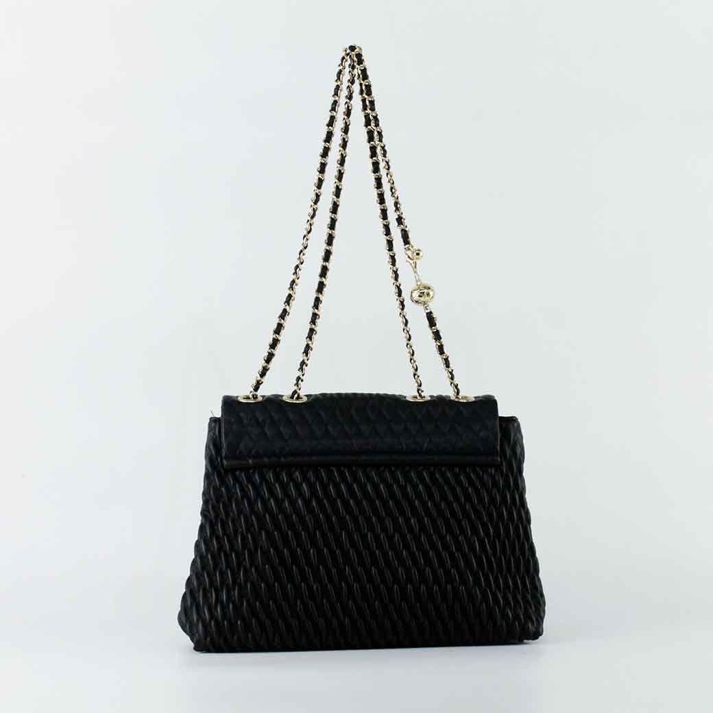 Cartera Ecocuero Acolchada 465 Mujer Negro Mailea-2