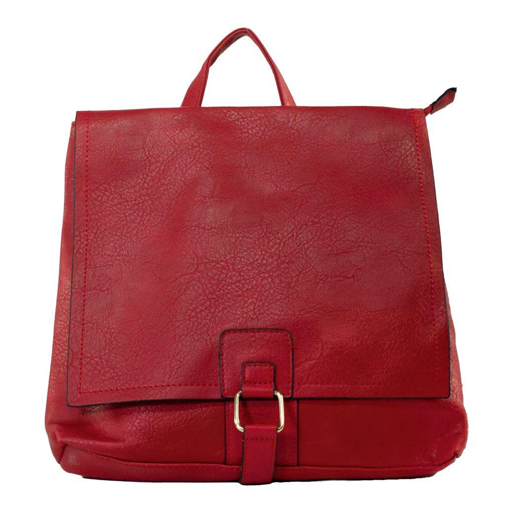 Mochila Con Argolla Cuadrada Rojo-0