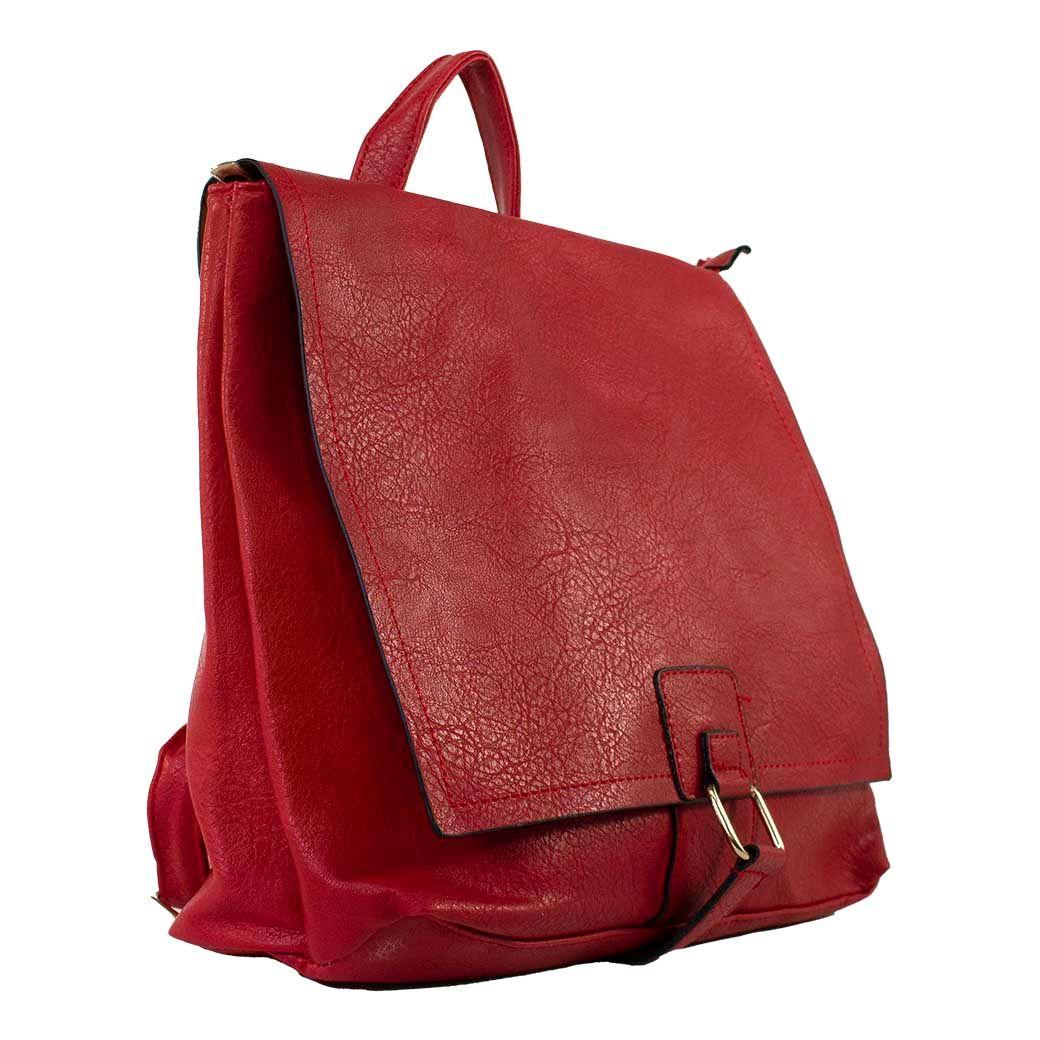Mochila Con Argolla Cuadrada Rojo-1