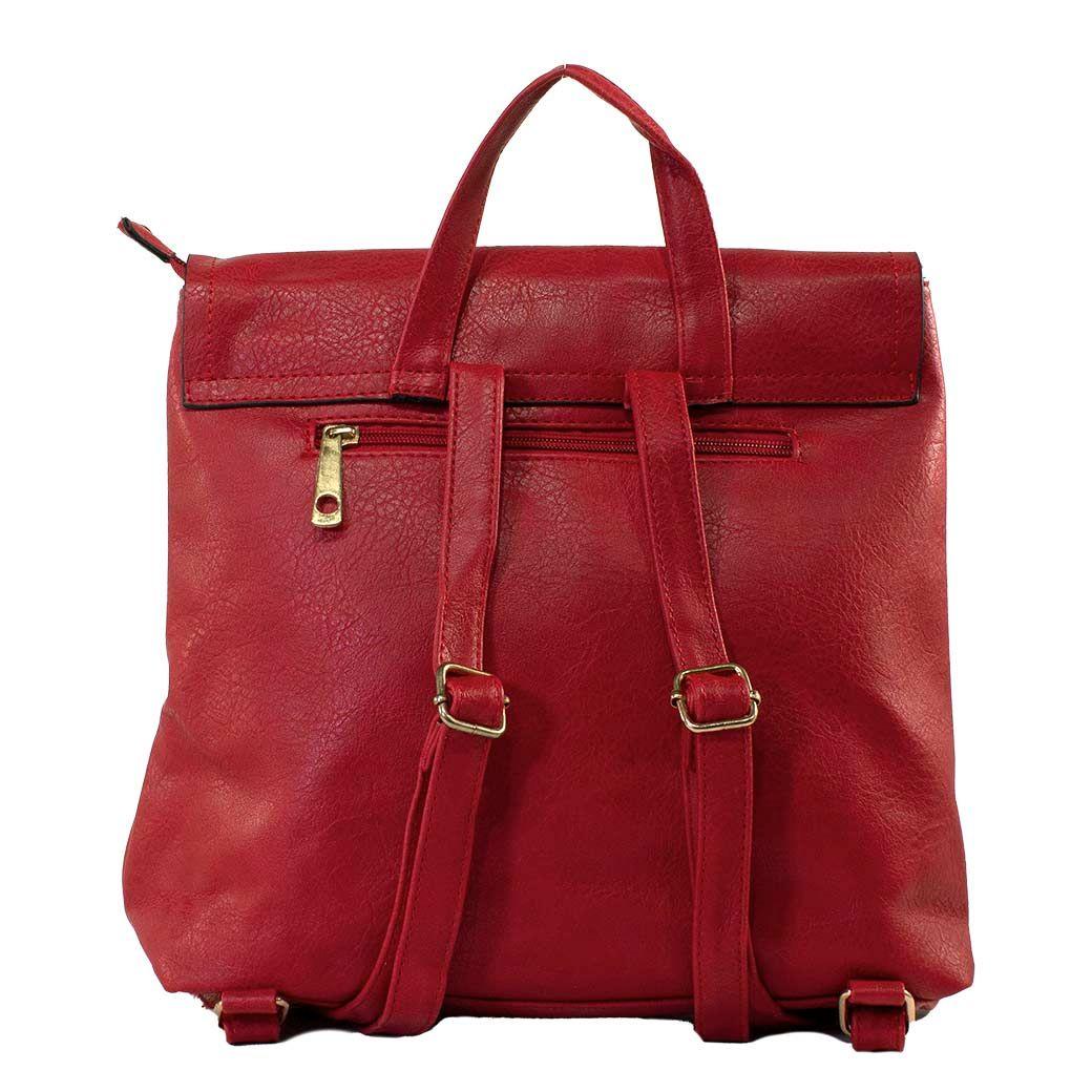Mochila Con Argolla Cuadrada Rojo-2