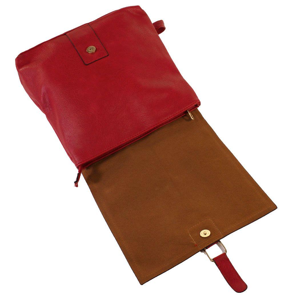 Mochila Con Argolla Cuadrada Rojo-3