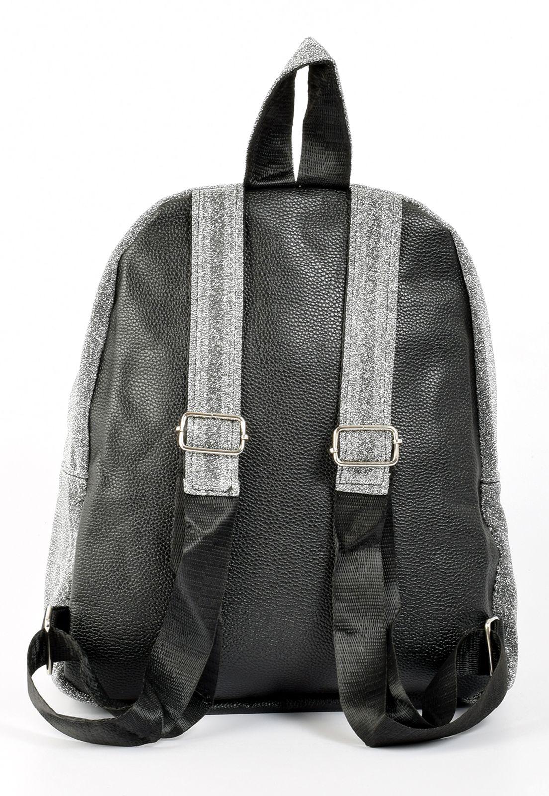 Mochila Tela Lurex Brillo Asfalto-2