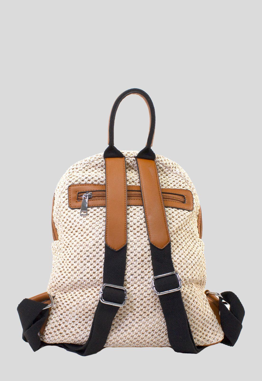 Mochila Full Rafia Beige Tostado-2
