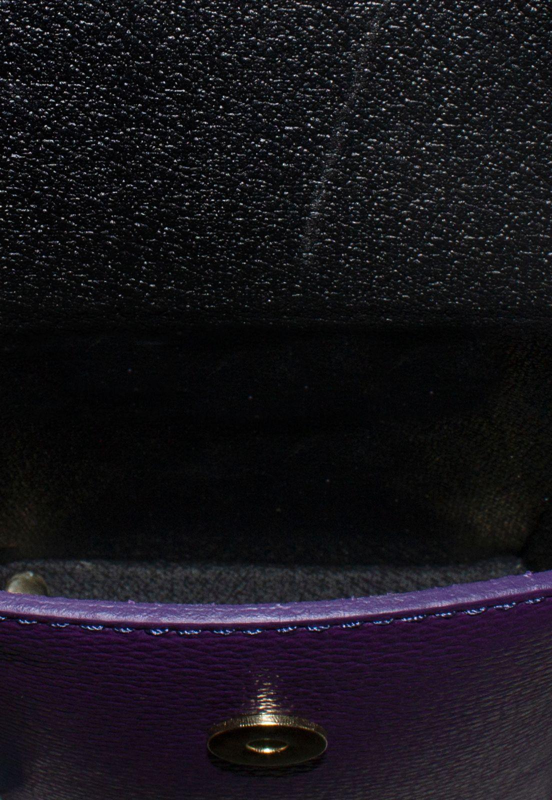Portacelular cuero tachas planas Morado-3