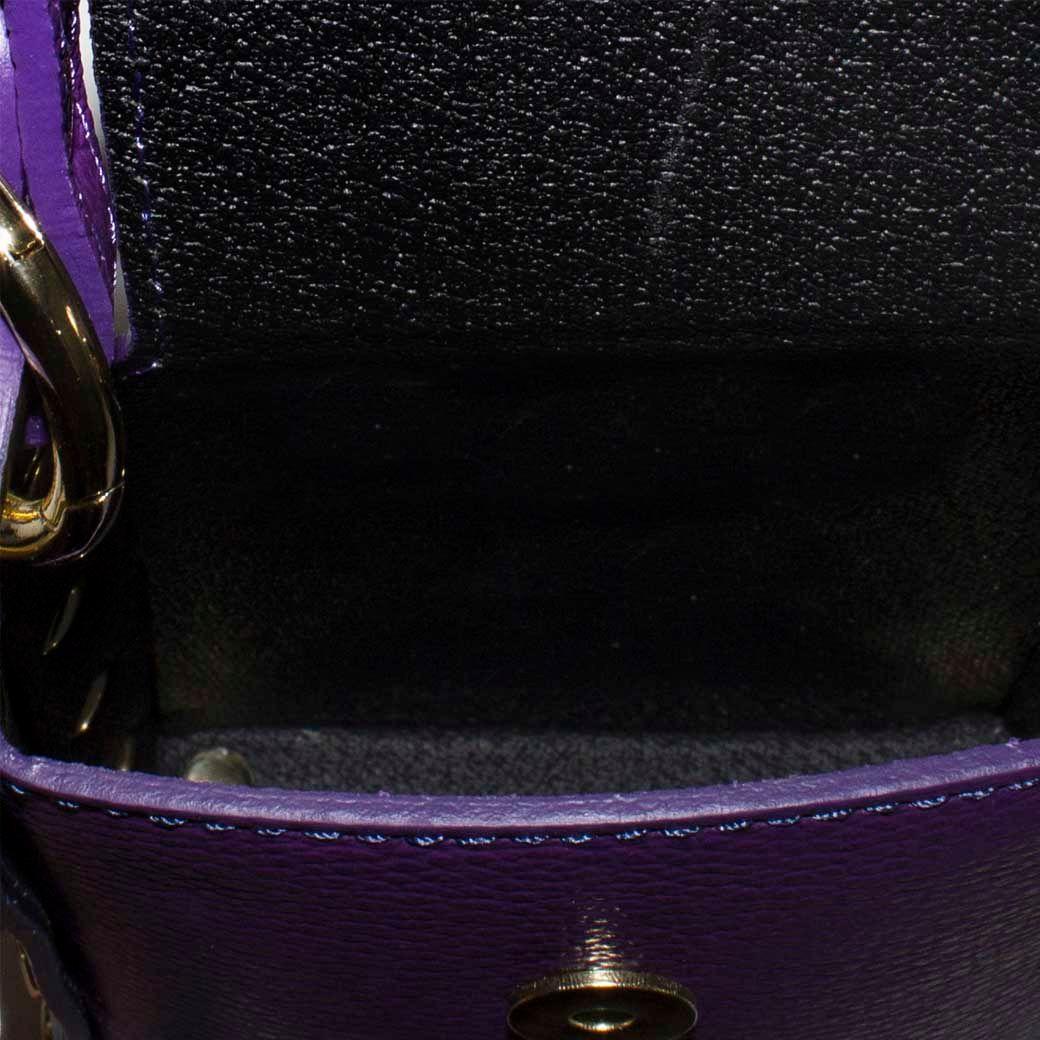 Portacelular cuero tachas planas Morado-3