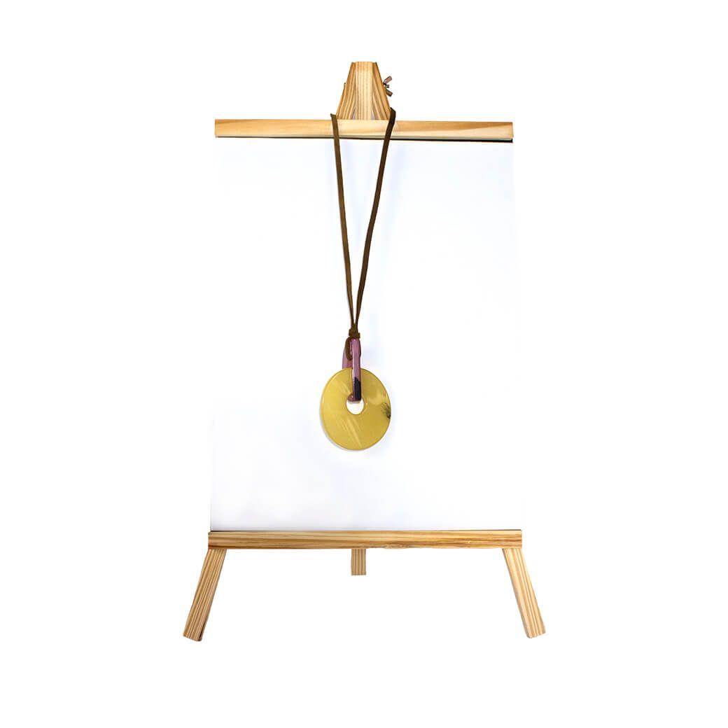 Collar Placa Enganche Amarillo-0