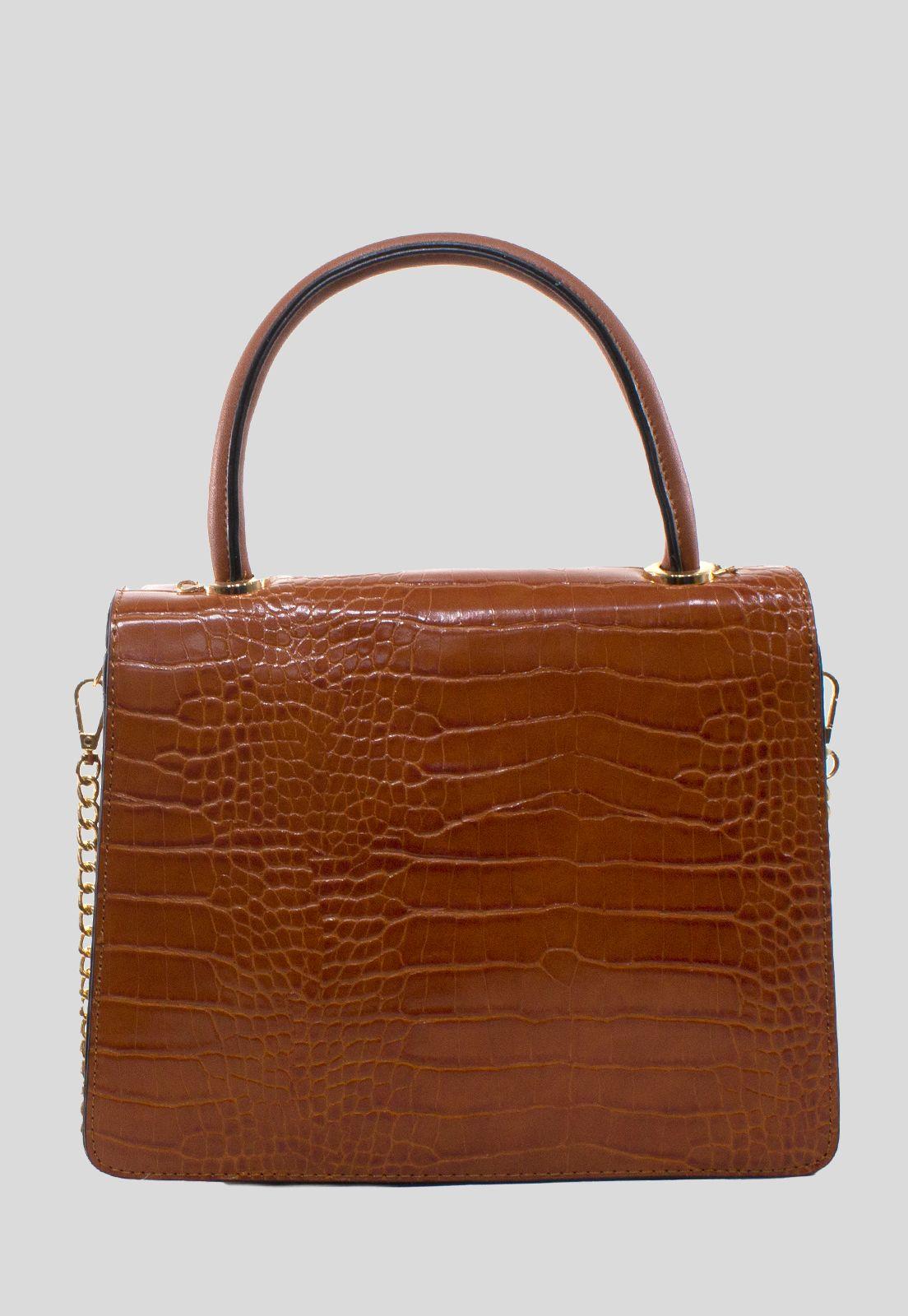 Cartera Mediana Rigida Coco Tostado-2