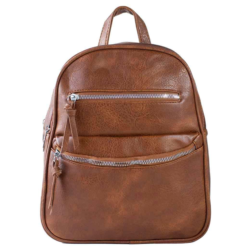 Mochila Lisa Doble Cierre Cafe-0