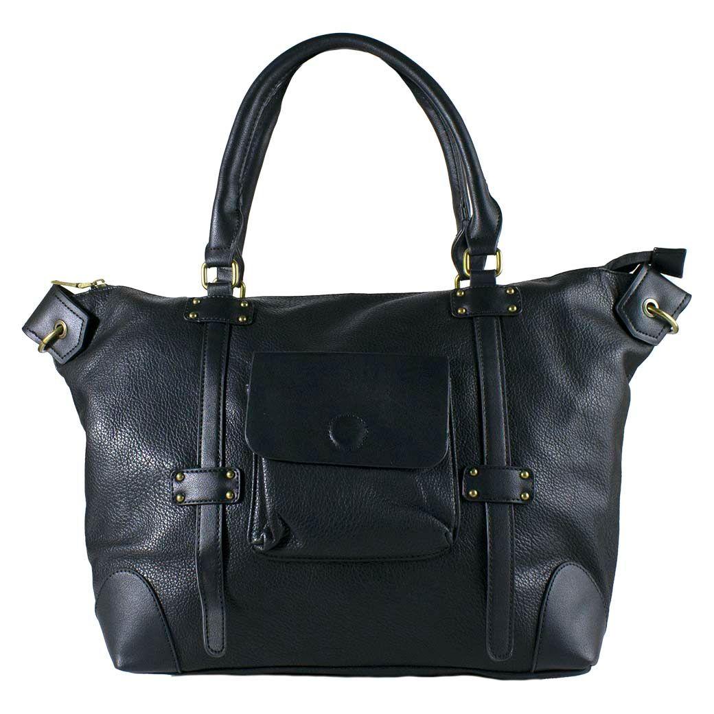 Cartera 2 Manilla Bolsillo Tapa Negro-0