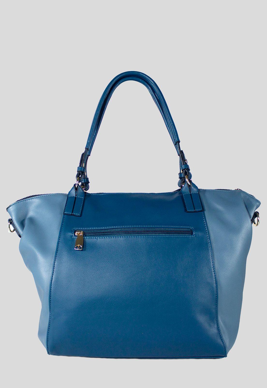 Cartera Trapecio Bimaterial Jeans-2