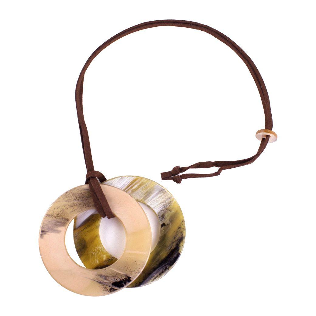 Collar Disco Acrilico Amarillo-1