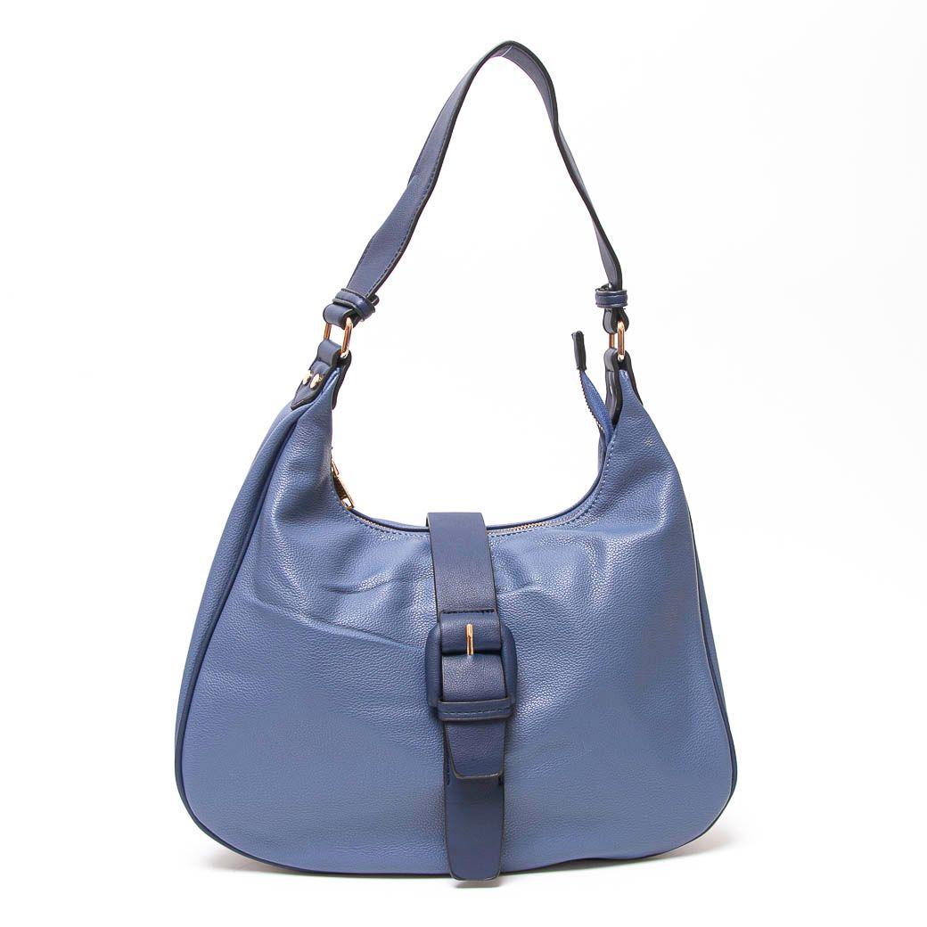 Cartera Hebilla Frontal Azul-0