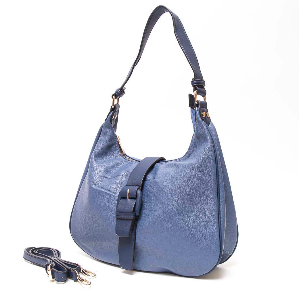 Cartera Hebilla Frontal Azul-1