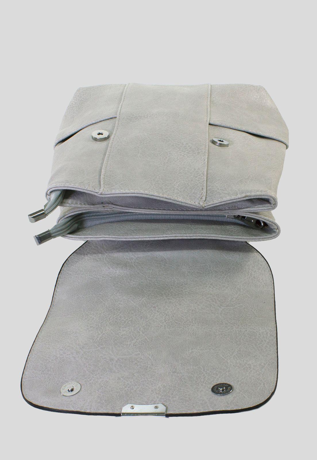 Mochila Con 2 Bolsillos Gris-3