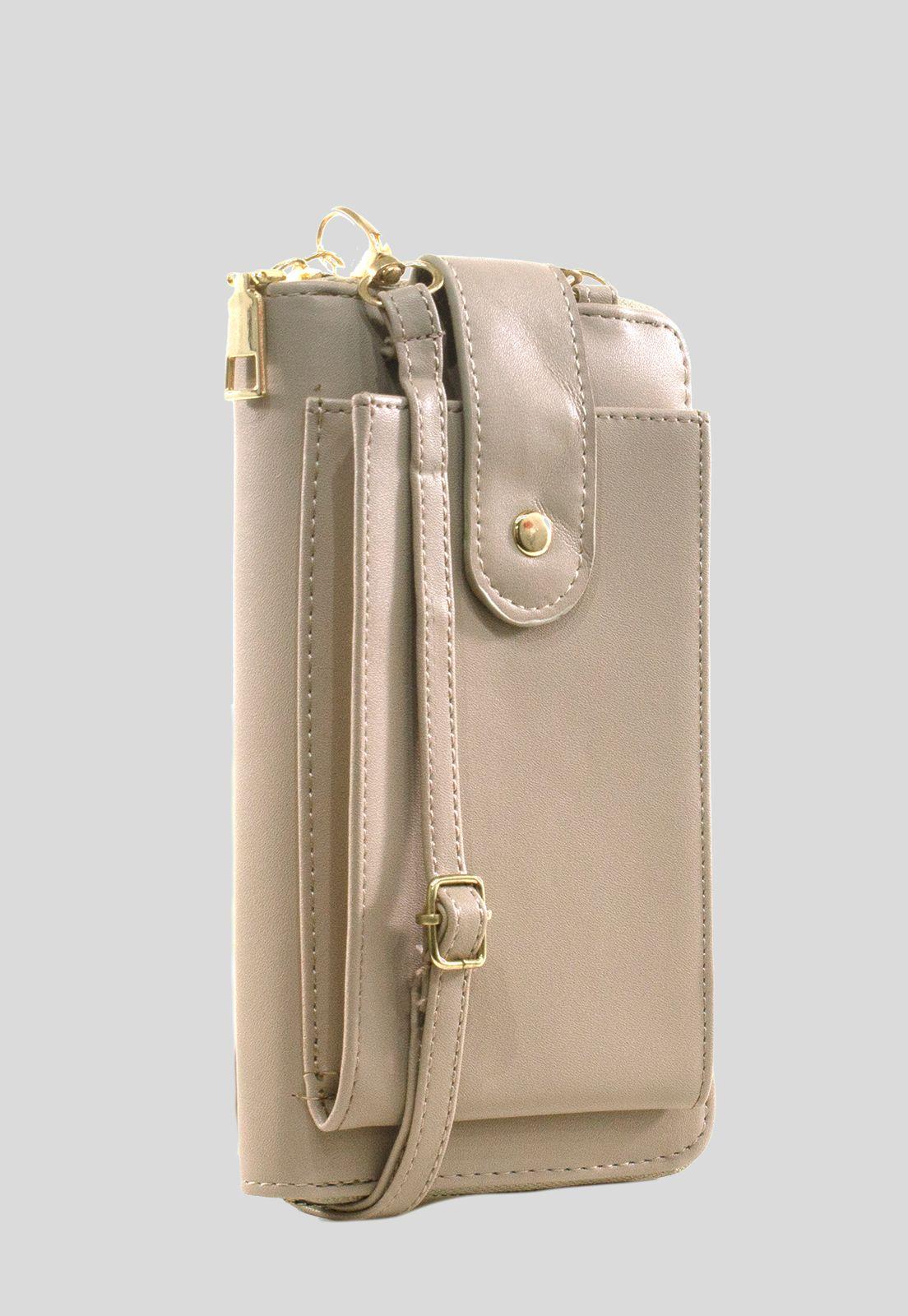 Portacelular liso c/chapeta y remache Nude-1