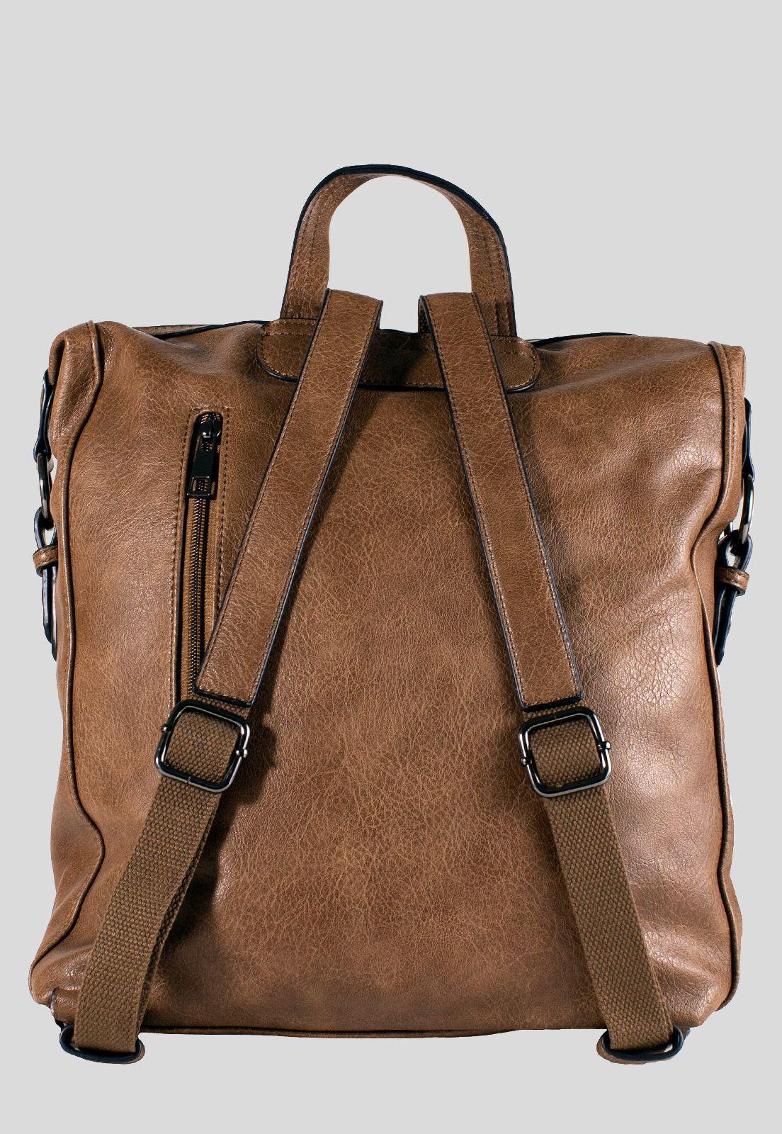 Mochila Franjas Strass Tostado-2