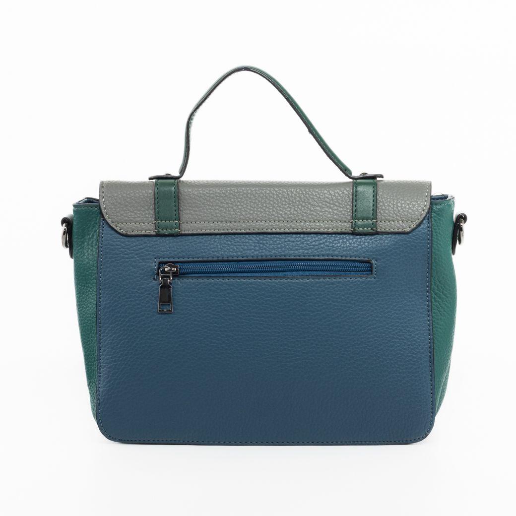 Cartera escolor c/ 2 hebillas Verde-3