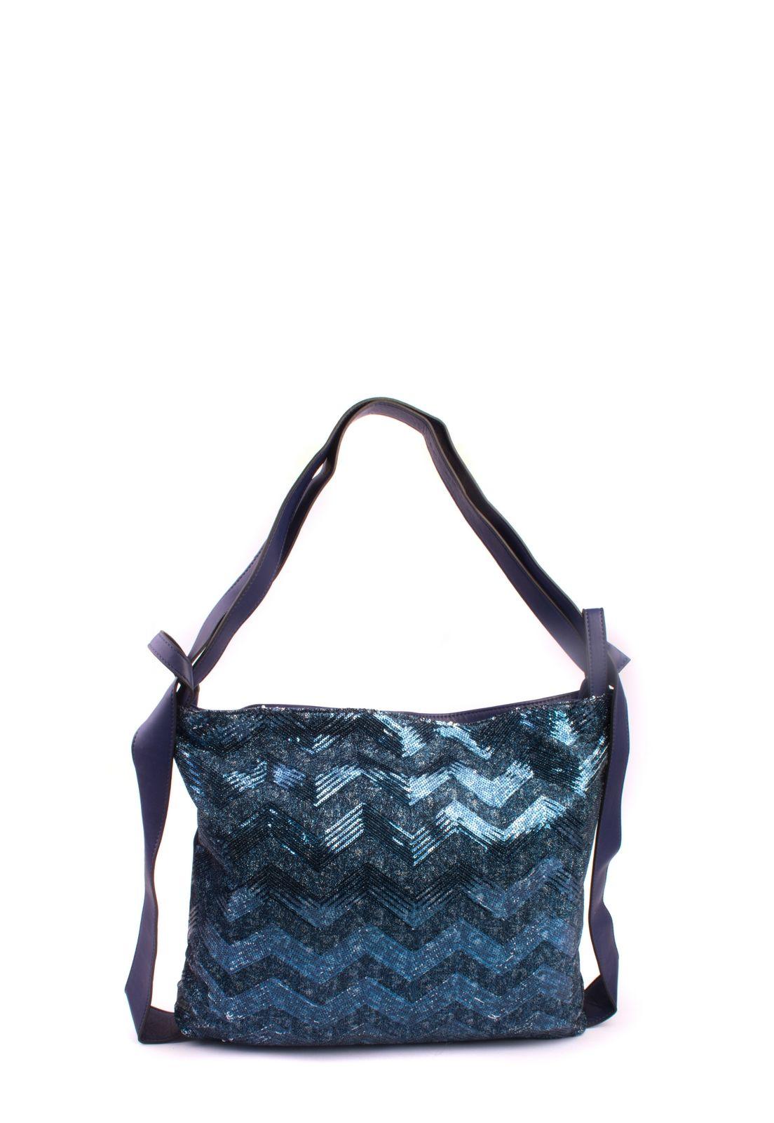 Cartera Mochila Glitter Azul-0