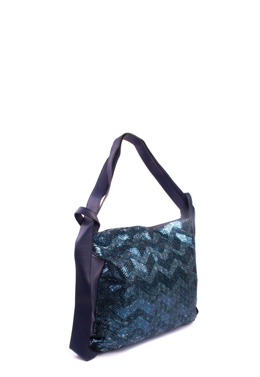 Cartera Mochila Glitter Azul-1