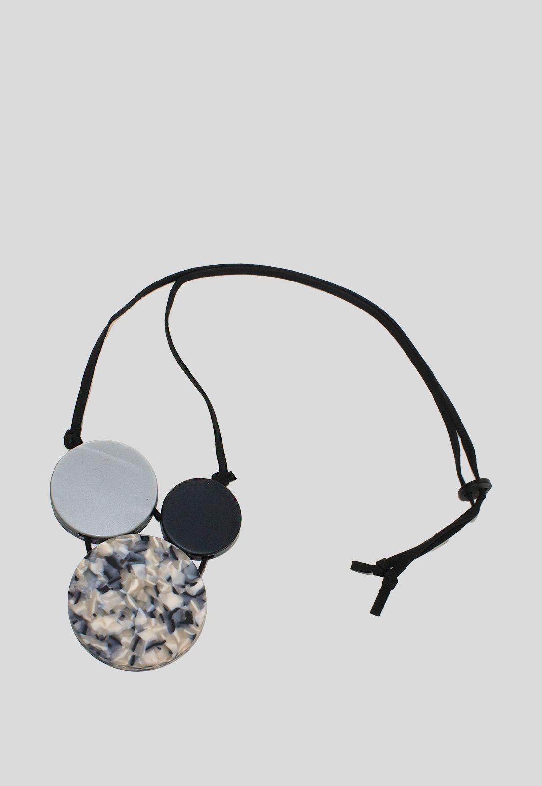 Collar 2 placas 1 ponseada Beige-2