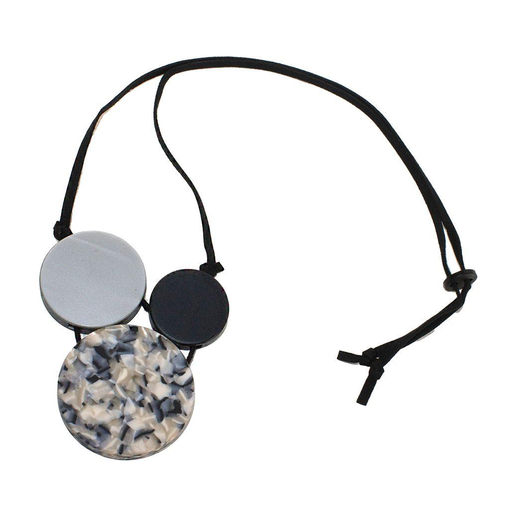 Collar 2 placas 1 ponseada Beige-2