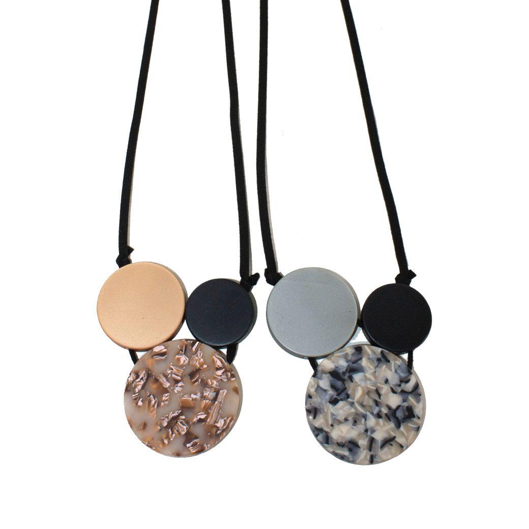 Collar 2 placas 1 ponseada Beige-3