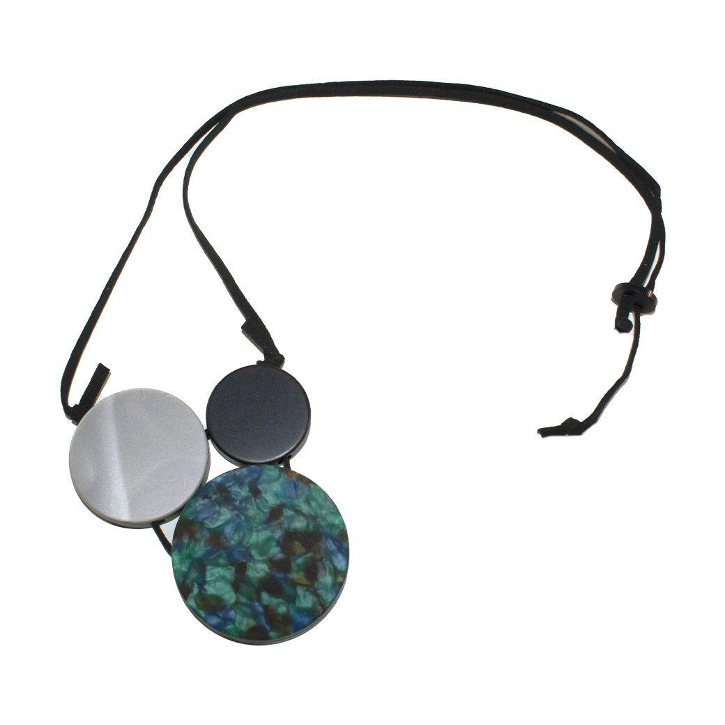 Collar 2 placas 1 ponseada Verde-2