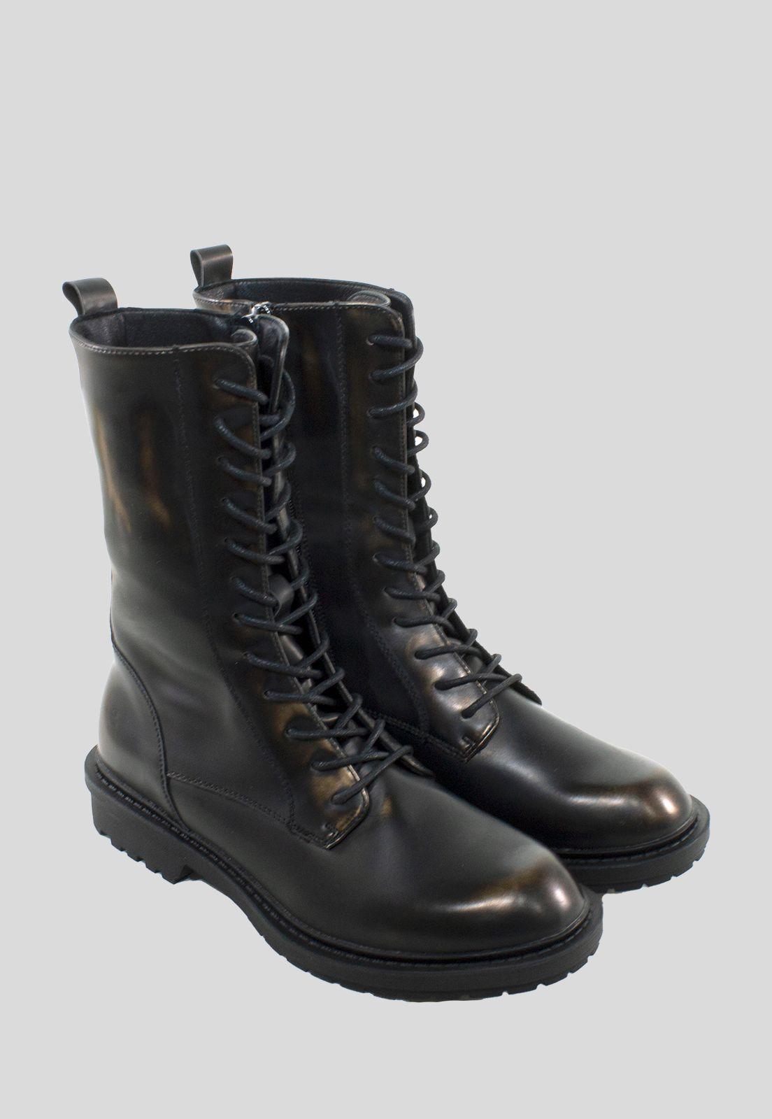 Botin cargo ponseado Negro-3