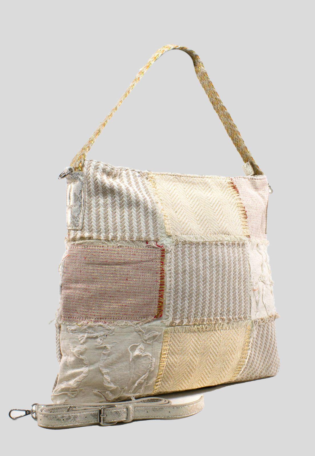 Cartera Patch Cuadrados Beige-1