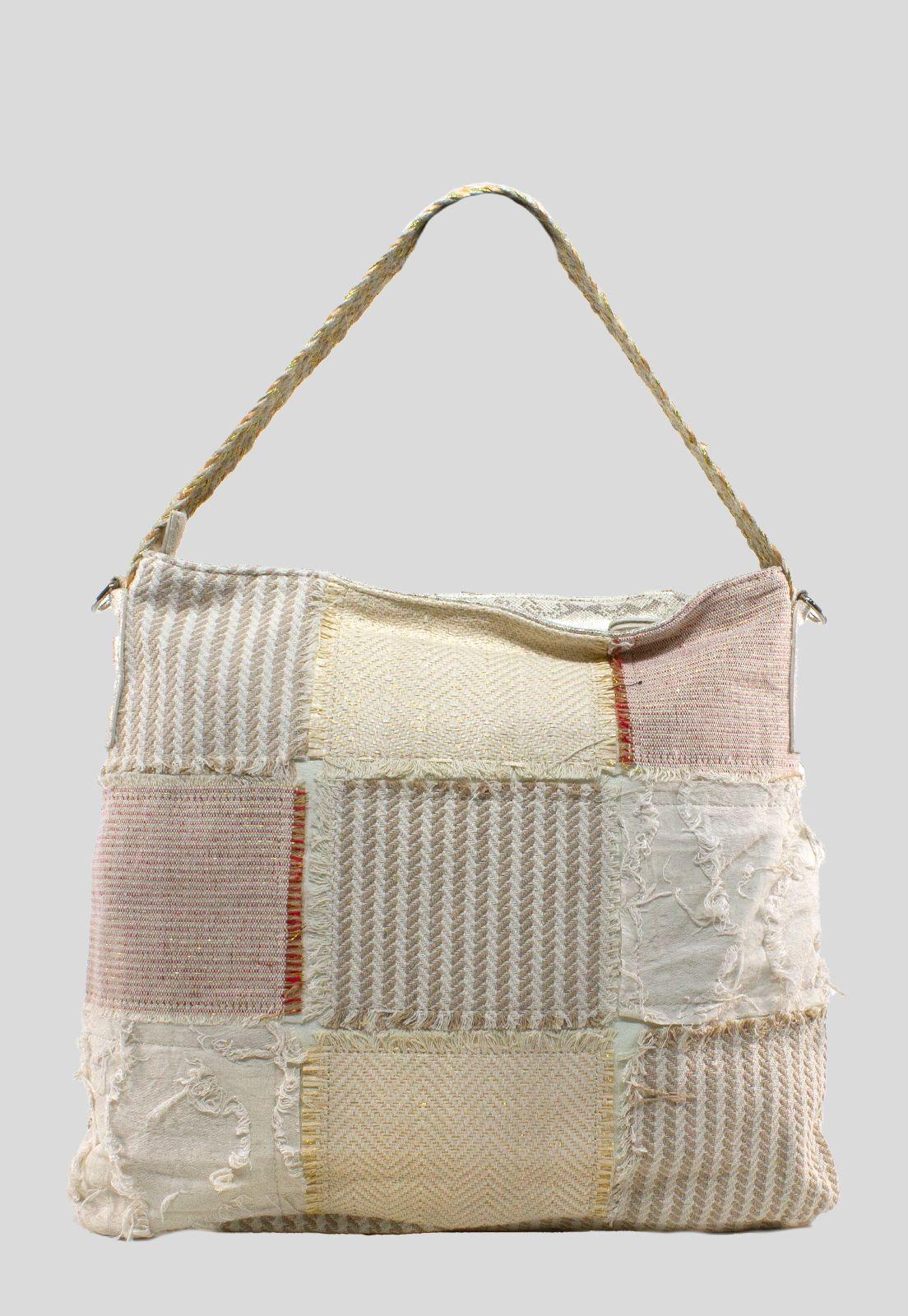 Cartera Patch Cuadrados Beige-2