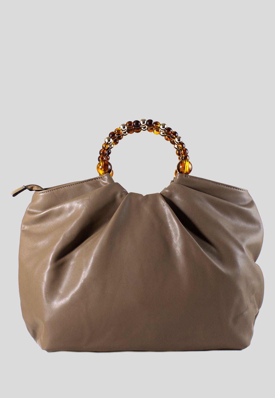 Cartera Manilla Bolones Taupe-2