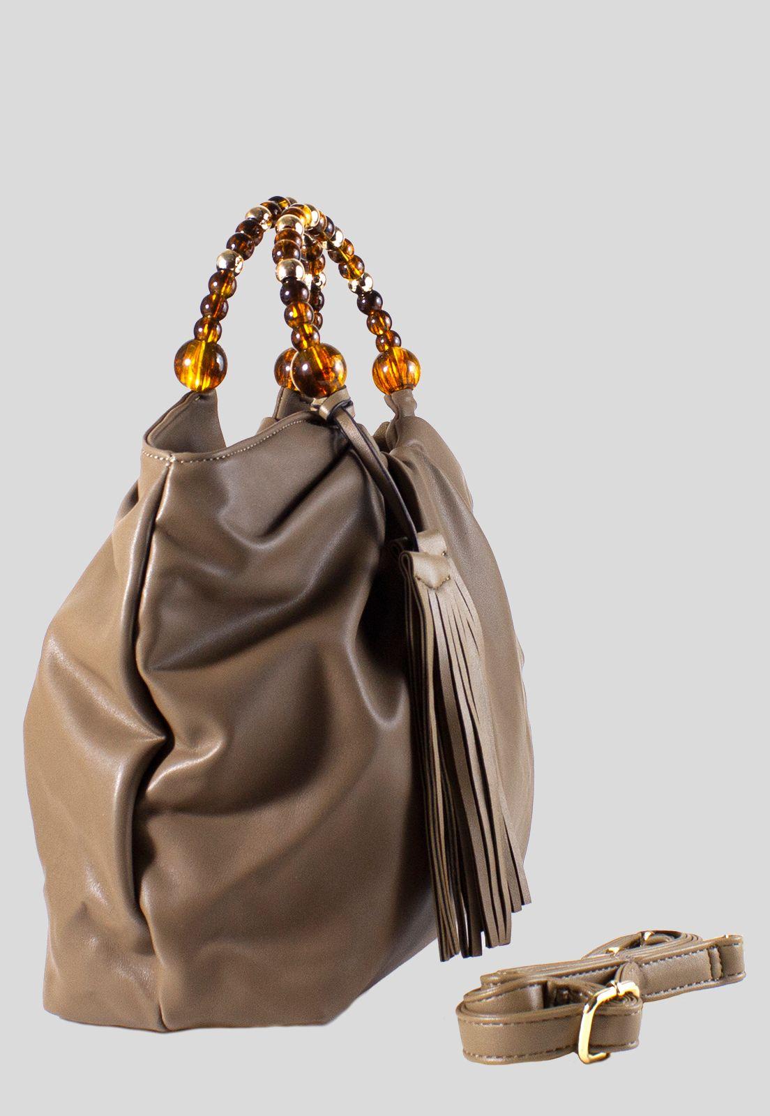 Cartera Manilla Bolones Taupe-4