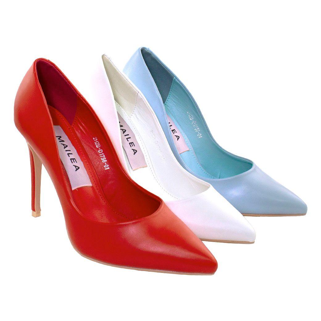 Stiletto Cerrado Liso Rojo-4