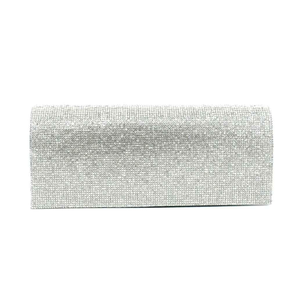 Cartera Strass Noche Sobre 414 Mujer Plateado Mailea-0