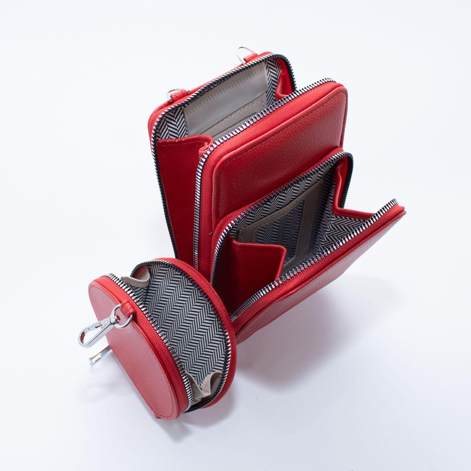 Portacelular c/ monedero Rojo-3