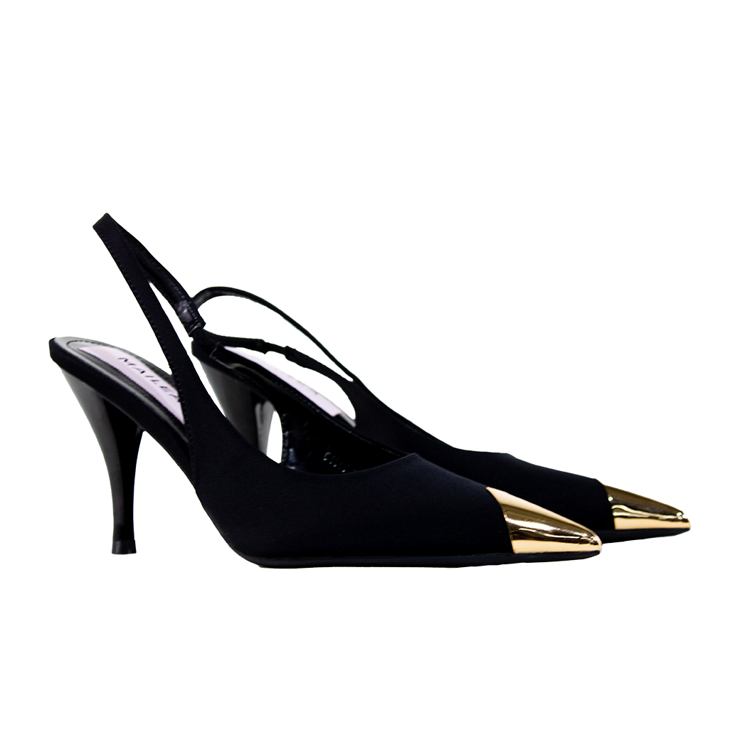 Stiletto abierto pta metal Negro-1