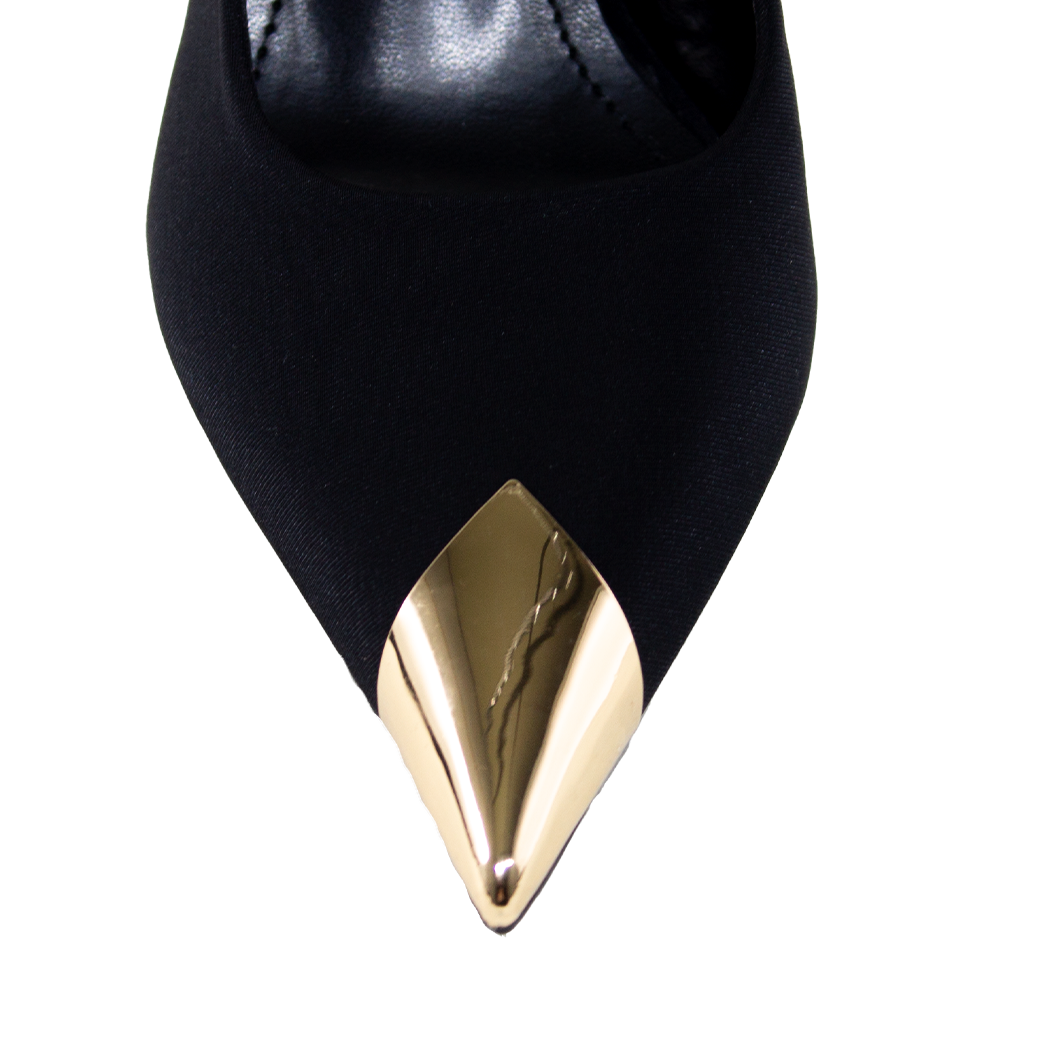 Stiletto abierto pta metal Negro-2