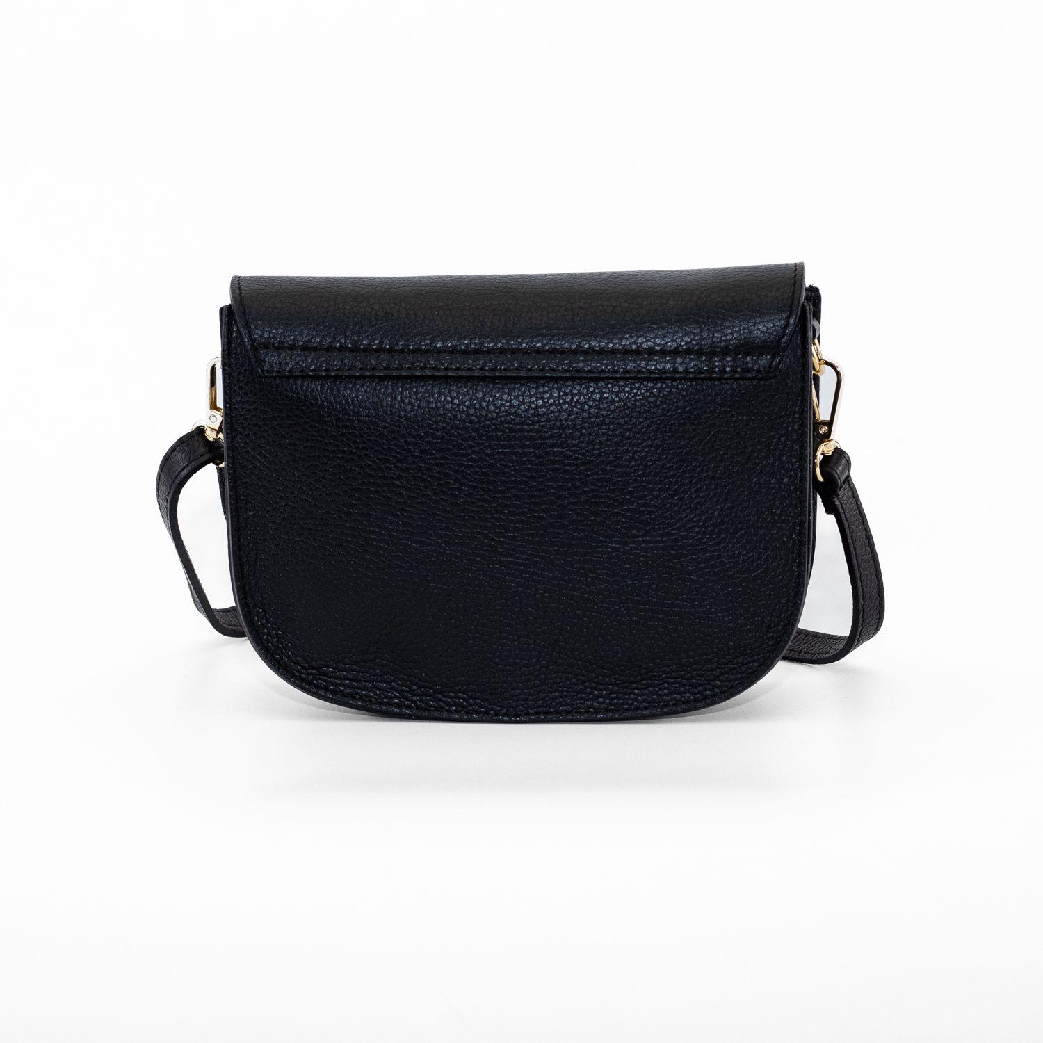 Cartera Cuero con Círculo Metálico Negro-2