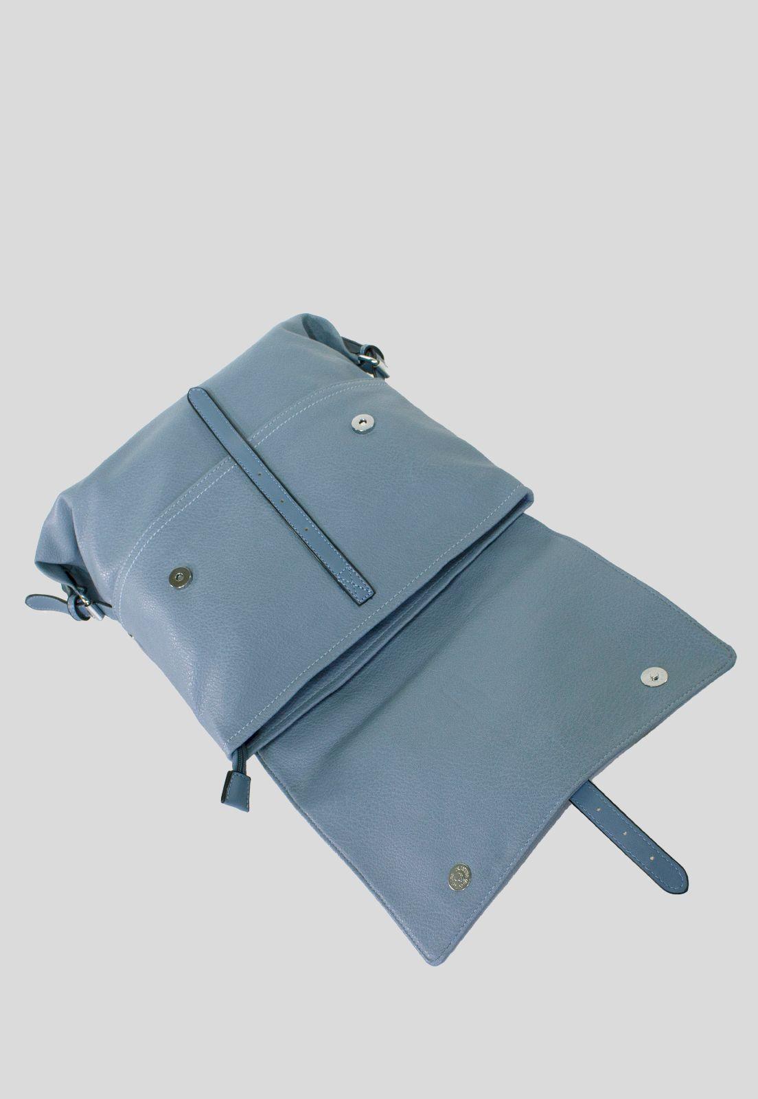 Mochila Con Tapa Rectangular Celeste-3